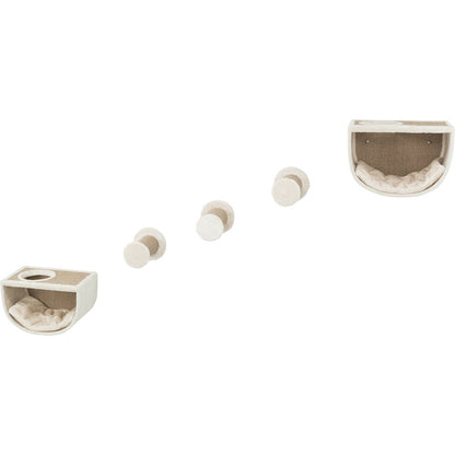 Eden Wall Mount Cat Tree Set, 2 Condos with 3 Steps, Cat Furniture