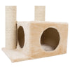 Valencia Plush & Sisal 3-Level 28" Cat Tree with Scratching Posts & Condo, Beige