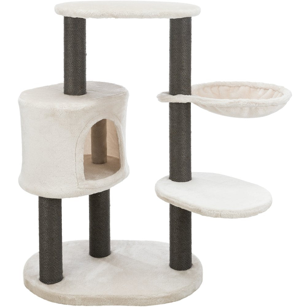 Moriles Plush & Sisal 3-Level 39" Cat Tree with Scratching Posts & Condo