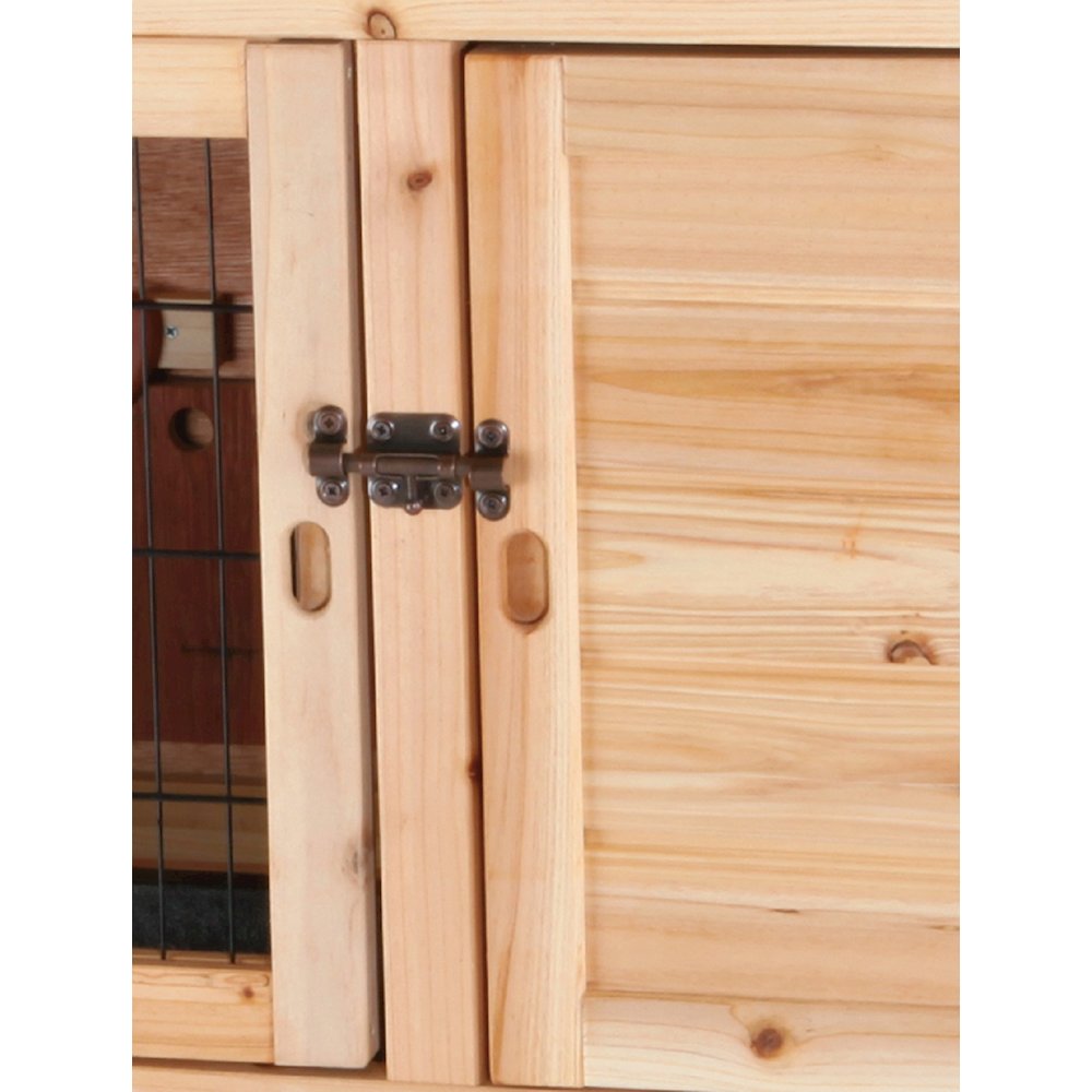 Natura Double Weatherproof Outdoor 2-Story Wooden Small Animal Hutch