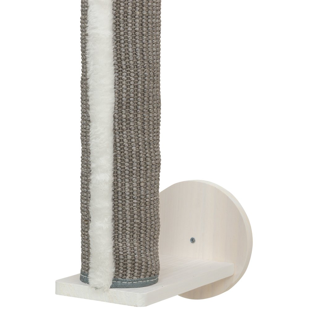 Wall Set 1 Wall Mounted Sisal Cat Scratching Post with Ledge, Gray