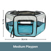 35.25 in. x 15.5 in. Medium Soft-Sided Nylon Mobile Playpen, Turquoise