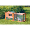 Weatherproof Outdoor 2-Story Wooden Small Animal Hutch, Run & Pull-Out Tray