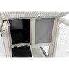 Weatherproof Outdoor 2-Story Wooden Small Animal Hutch with Large Run & Tray