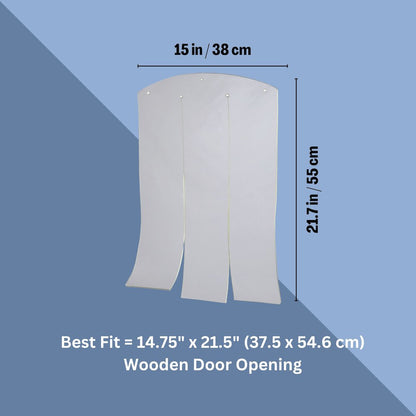 natura 15 x 21.7" Vinyl Door Flaps for Wooden Outdoor Dog Houses, Clear Plastic