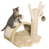 Tavira Plush & Sisal Kitten Scratching Pad and Toy Tree, Beige