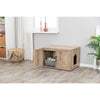 XL Farmhouse Litter Box Enclosure, Hidden Litter Box Cabinet or End Table