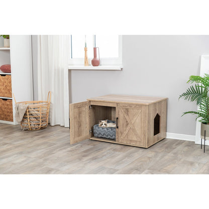 XL Farmhouse Litter Box Enclosure, Hidden Litter Box Cabinet or End Table