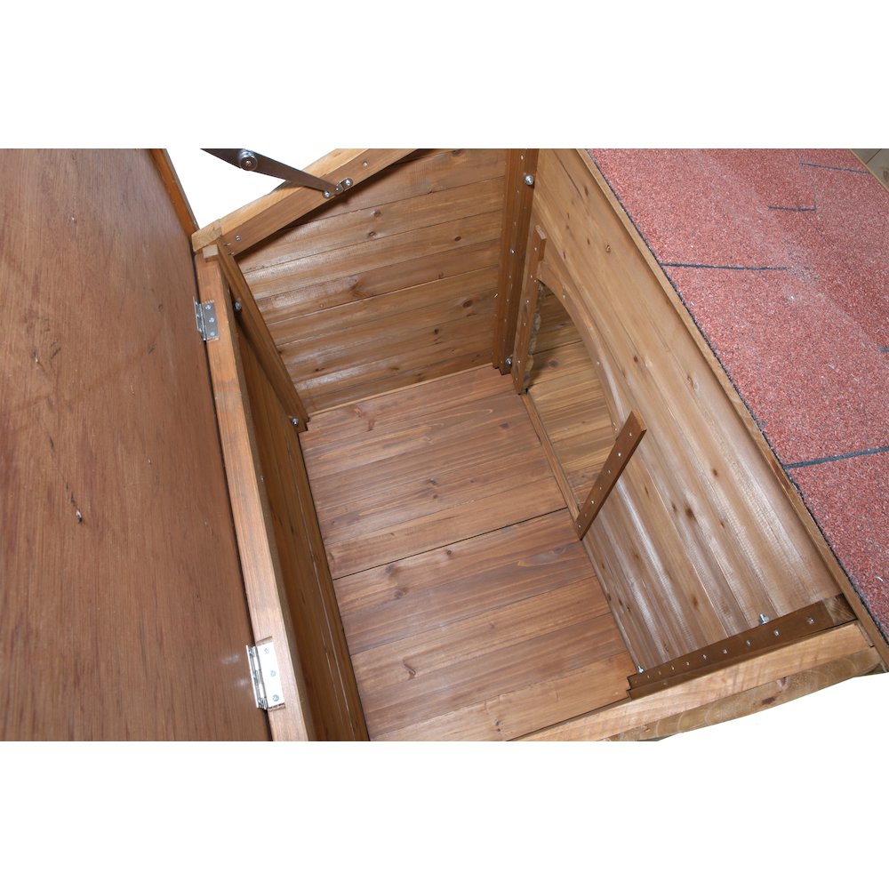 natura Lodge Elevated Weatherproof Wooden Small Outdoor Dog House