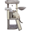 Adriana Plush & Sisal 3-Level 41.7" Cat Tree with Scratching Posts & Condo, Gray