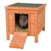 Outdoor Wooden Small Animal Home with Hinged Roof, Raised Floor for Rabbits