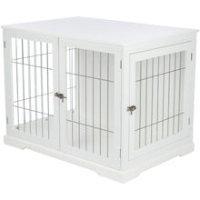 38.7" Dog Crate, Wooden Indoor Kennel Furniture for Large Dogs Up to 66 lb