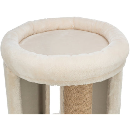 Giorgia Plush & Sisal 32" Cat Condo Tower, Scratching Posts  with Padded Bed