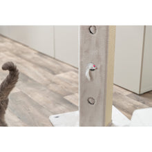 Soria Plush & Sisal 31.5" Square Scratching Posts, Cat Toys for Hunting, Greige