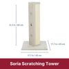 Soria Plush & Sisal 31.5" Square Scratching Posts, Cat Toys for Hunting, Greige
