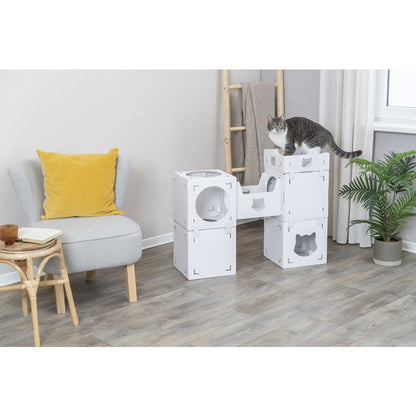 Casa Cara Indoor Modular Cardboard Cat Condo, Cat Play Tower