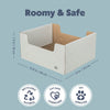 Cardboard Cat Scratching Box with Peek-a-Boo Openings & Double-Sided Scratcher