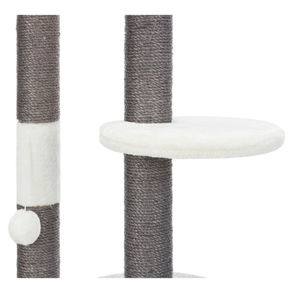 Pilar Plush & Sisal 3-Level 39.4" Cat Tower, Scratching Posts, Condo, Cat Toy