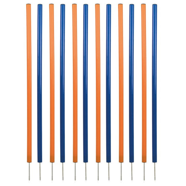 Dog Agility Slalom Set, 12 Piece Weaving Poles