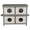 natura 2-Story Weatherproof Elevated Outdoor Cat Shelter with Balcony, Gray