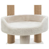 Isaba Plush 2-Level 24.4" Cat Tree with Sisal Scratching Posts, 2 Perch, Greige