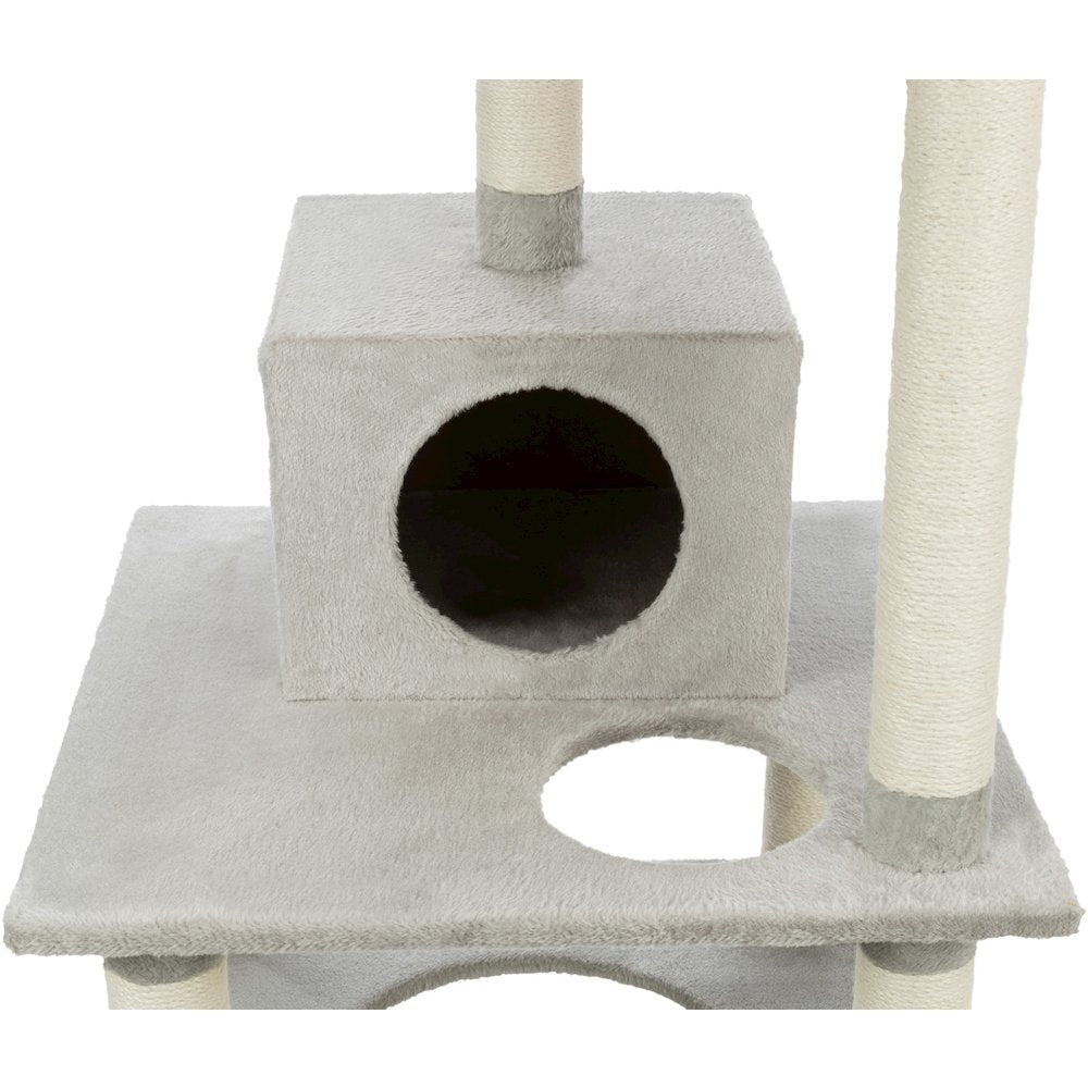 Abby Plush 4-Level 63.5" Cat Tree with Sisal Scratching Posts Condo & Cat Toy