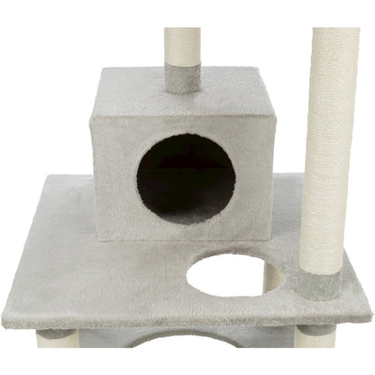 Abby Plush 4-Level 63.5" Cat Tree with Sisal Scratching Posts Condo & Cat Toy