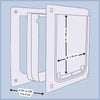 2-Way Pet Door for Doors with Lockable Panel, For Medium to Large Dogs