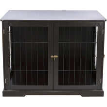 38.7" Dog Crate, Wooden Indoor Kennel Furniture for Large Dogs Up to 66 lb