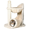 Baza Gandia Plush 26.8" Cat Tree with Sisal Scratching Post-Hammock & Tunnel