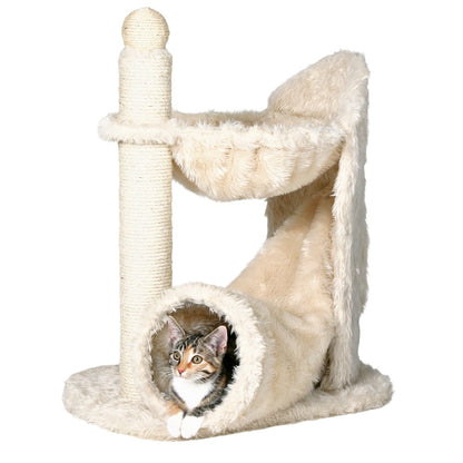 Baza Gandia Plush 26.8" Cat Tree with Sisal Scratching Post-Hammock & Tunnel