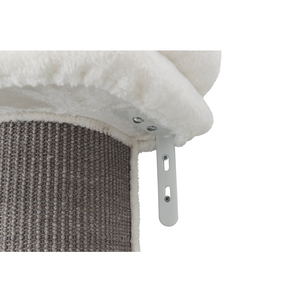 Acadia Plush & Sisal 3-Level 63" Cat Tree, Scratching Posts, Wall Brackets, Gray