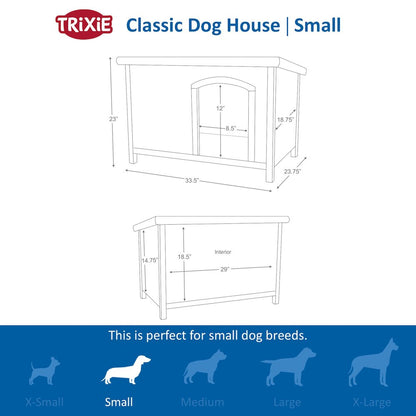 natura Classic Dog House, Small, Gray