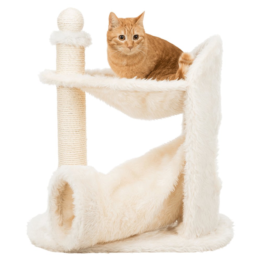 Baza Gandia Plush 26.8" Cat Tree with Sisal Scratching Post-Hammock & Tunnel