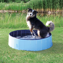 47" Outdoor Splash Pool for Dogs, Foldable Playpen, Bathtub, Blue, Large