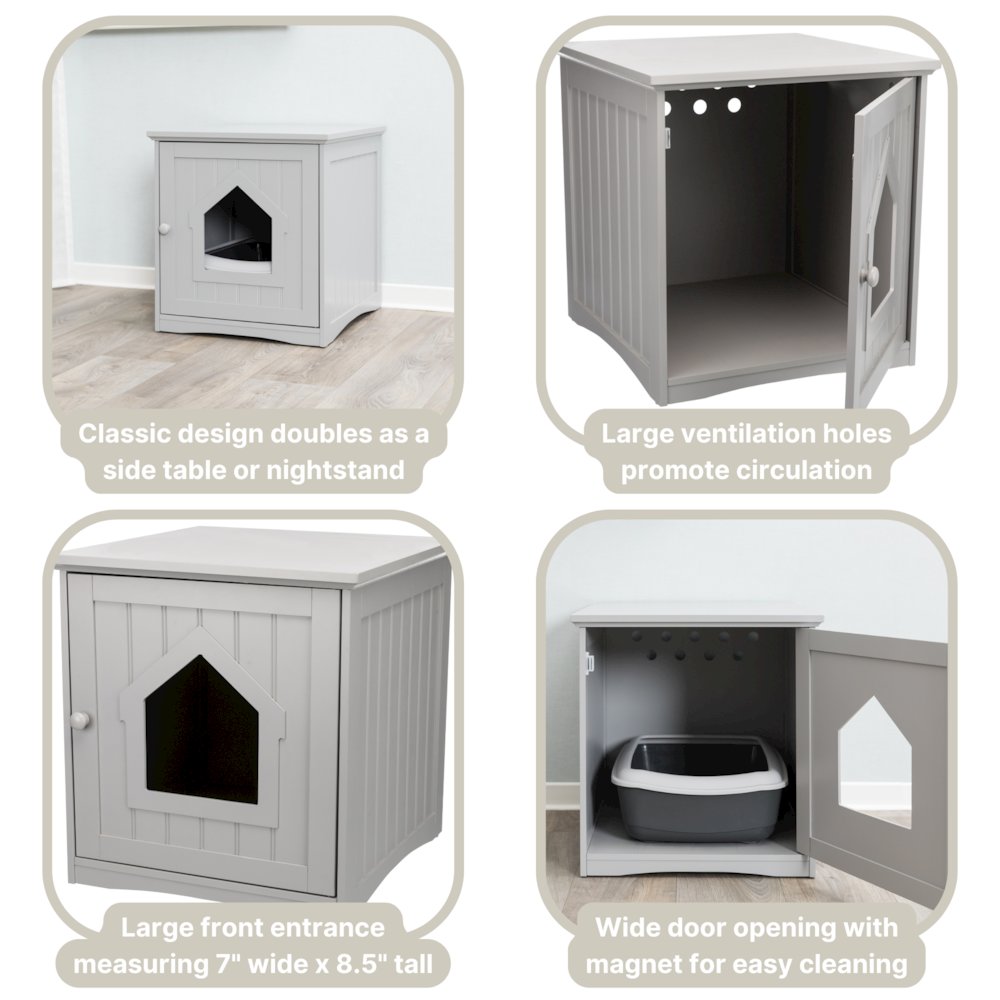 Small Cat Litter Box Enclosure Hidden Litter Indoor Cat Furniture Pet Home