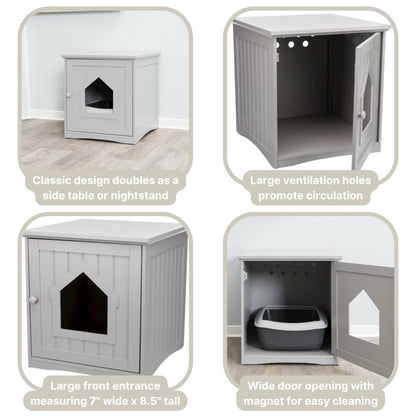 Small Cat Litter Box Enclosure Hidden Litter Indoor Cat Furniture Pet Home