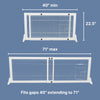 Expandable Wooden Freestanding Pet Gate with Pet Door, Expands to 71" Wide