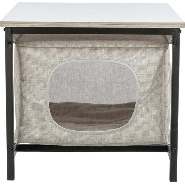 Emmie Indoor Cat Condo, Cat Bed Side Table, Cat Hideaway Cave with Cozy Cushion