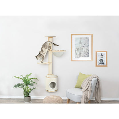 Mateo Wooden & Sisal 4-Level 54.3" Wall Mount Cat Tree, Scratching Posts & Condo