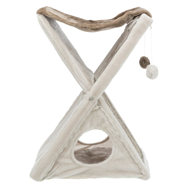 Miguel Fold & Store Plush & Sisal 25.5" Cat Tree, Hammock, Condo, Scratcher