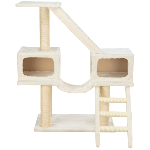 Malaga Sisal 3-Level 43" Cat Tree with Scratching Posts, Condos & Ladders, Beige