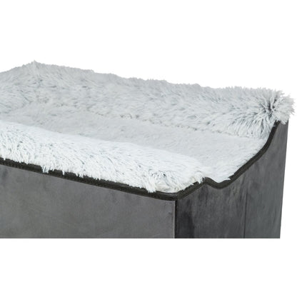 Harvey Velvety Indoor Condo, Foldable Hideaway, for Cats and Small Dogs, Gray