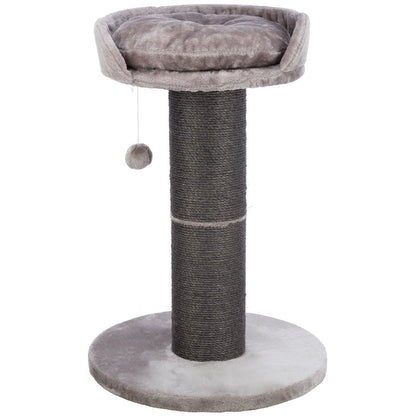 Pepino Sisal 35" Scratching Post with Plush Platform Bed and Dangling Cat Toy