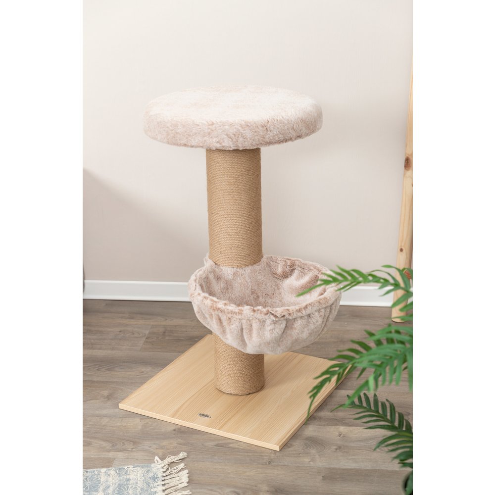 Mauricio Sisal & Plush 33" Cat Tree with Sisal Scratching Post, Perch & Hammock