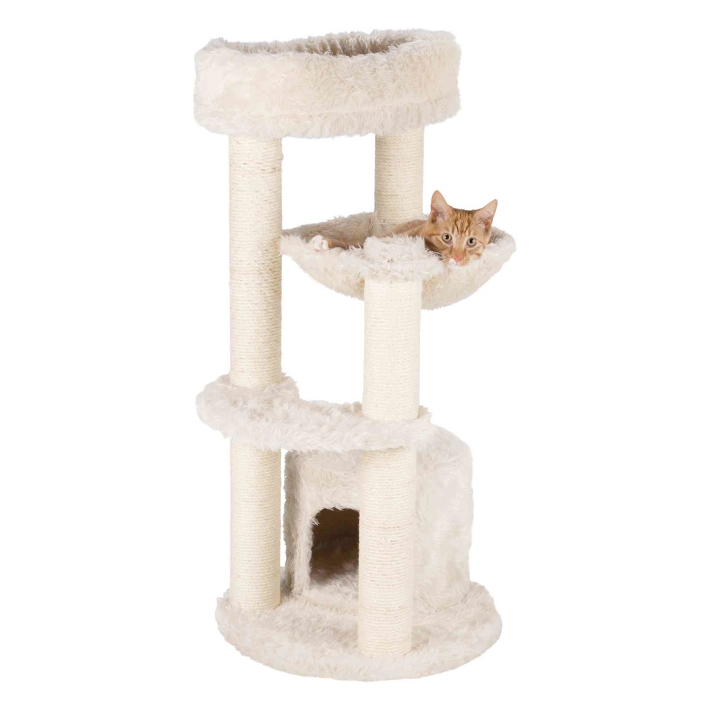 Baza Junior Jute & Plush 3-Level 39" Cat Tower, Scratching Posts and Condo