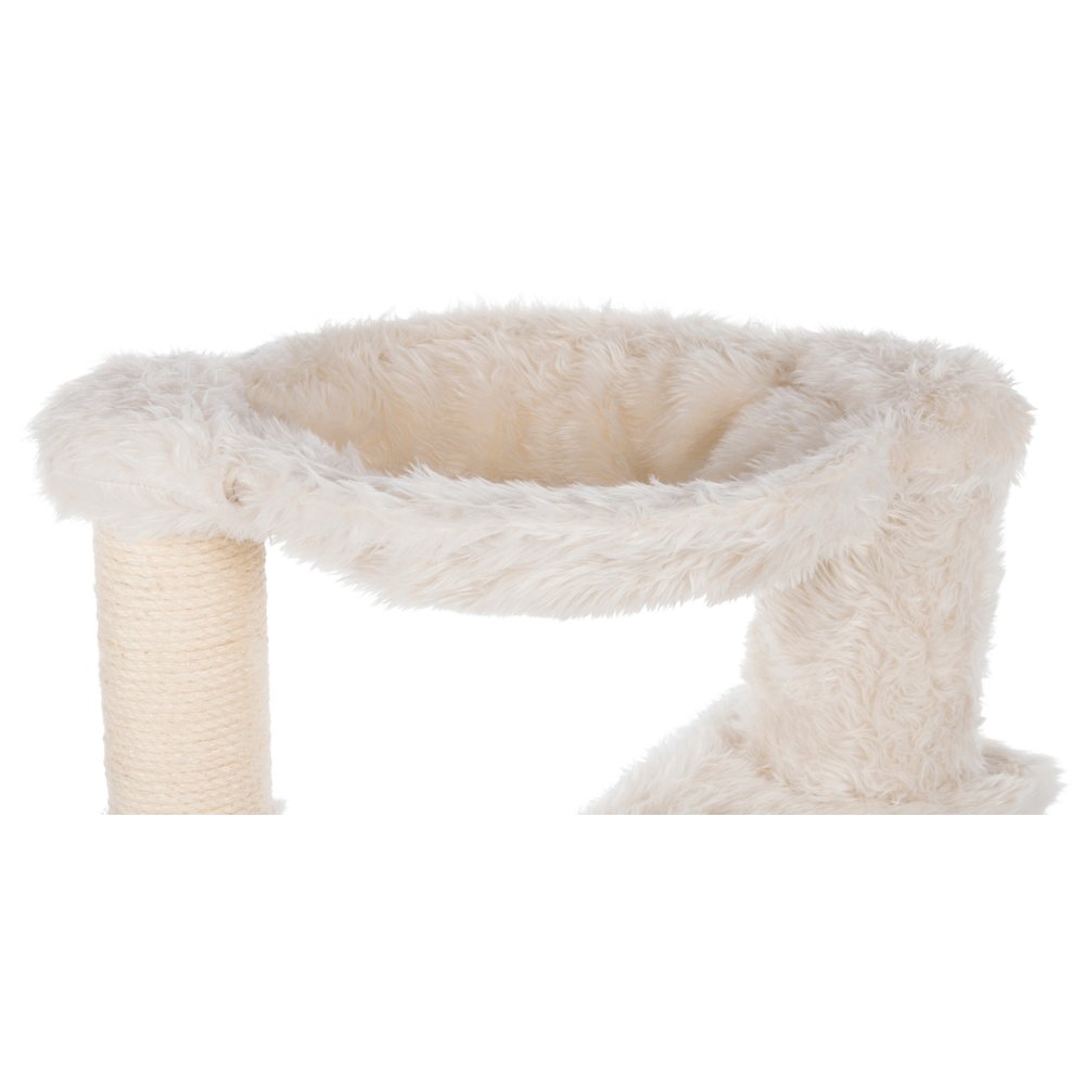 Baza Senior Plush & Sisal 27.6" Cat Tree Scratching Posts Hammock & Steps, Cream