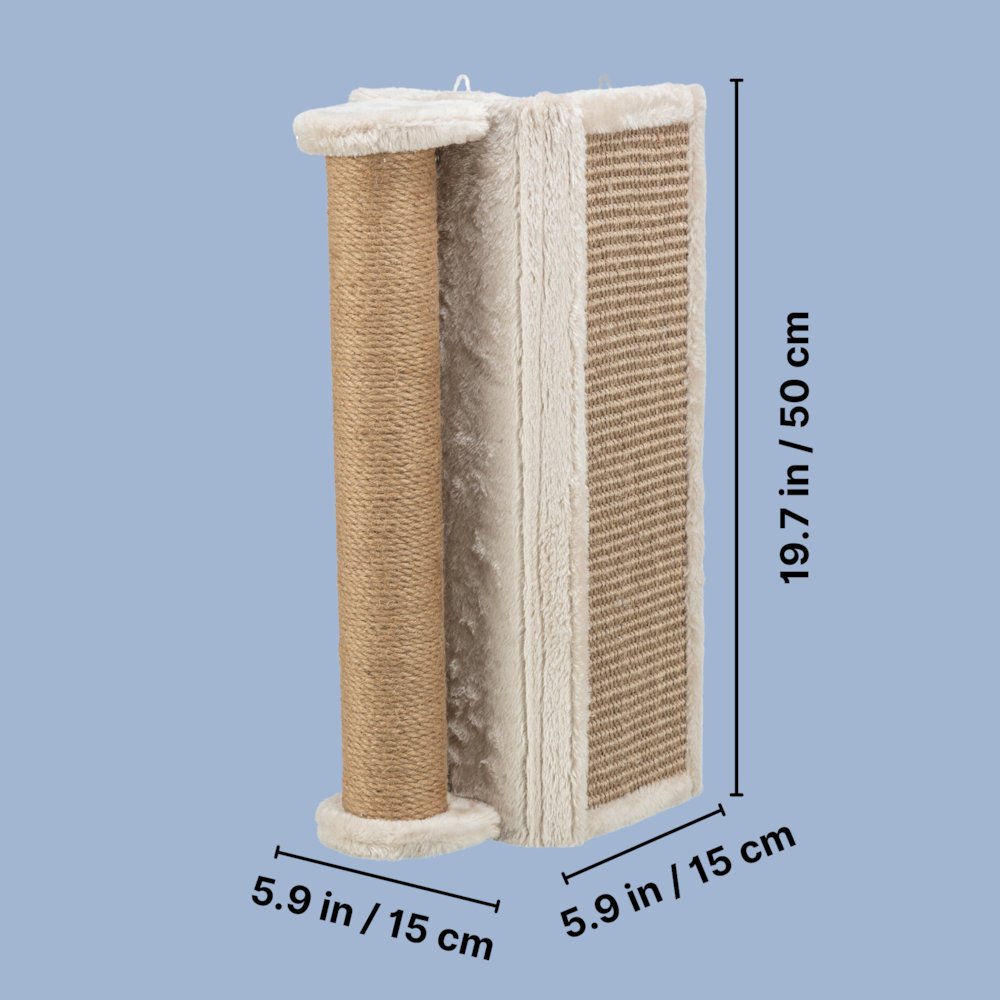 Wall Mounted Corner Sisal Scratching Board and Jute Post, Vertical Cat Scratcher