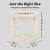 Baza Jute 19.7" Cat Scratching Posts with Hammock & Hanging Cat Toy, Cream