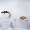 Liam Multi-Level Wall Mounted Cat Perch-Lounge Set, Brown